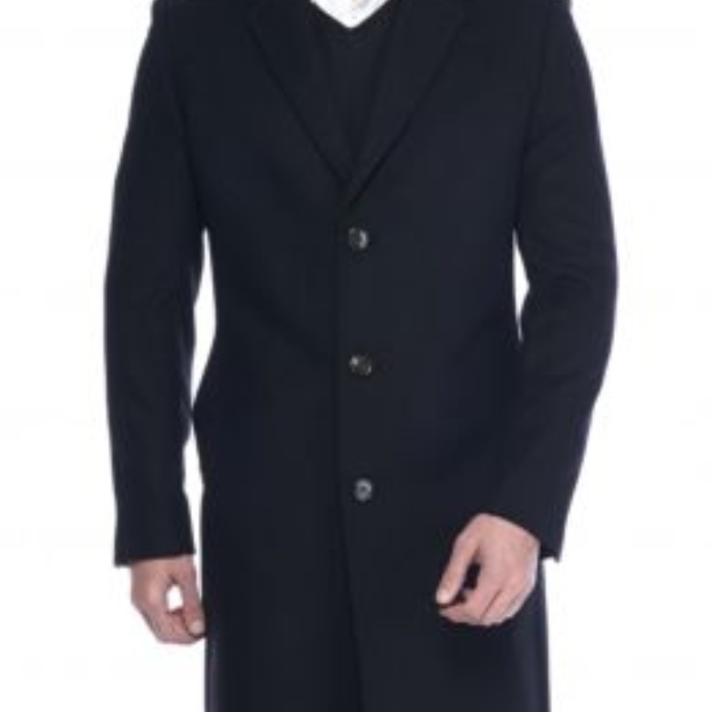 BELK/Parisian Classic Overcoat (44 Long) Black